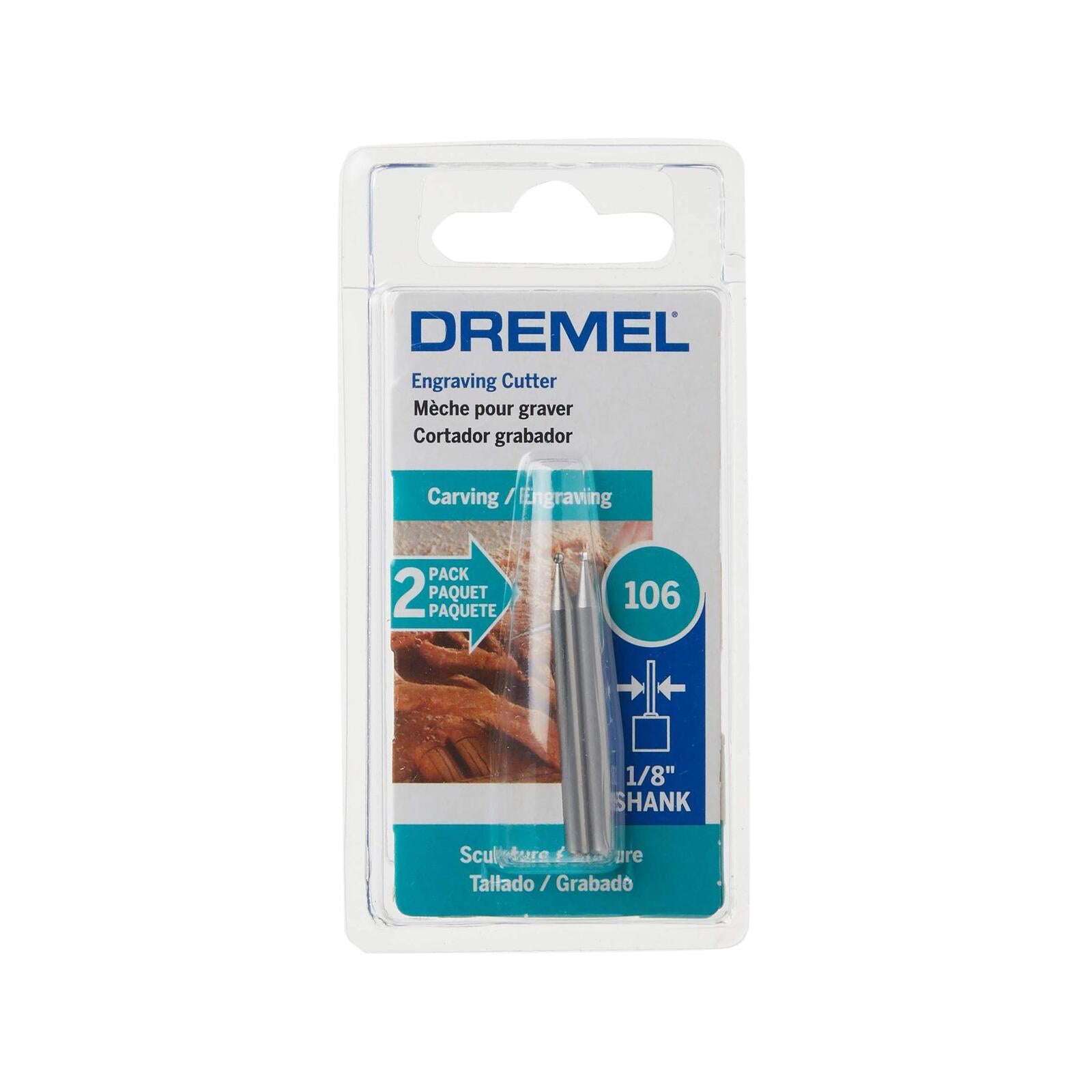 Dremel 1.6mm (106) Engraving Cutter - 2 Pack
