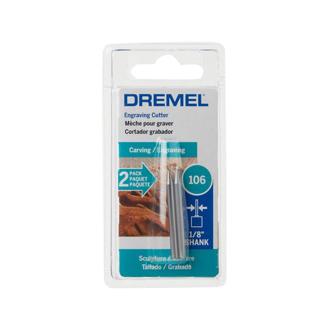 Dremel 1.6mm (106) Engraving Cutter - 2 Pack