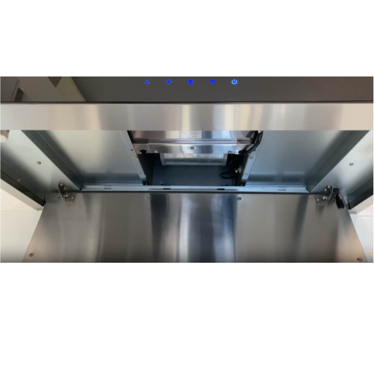 Glem Gas 90cm canopy rangehood - stainless steel, 3-speed touch control, perimeter extraction - CK90TBLED