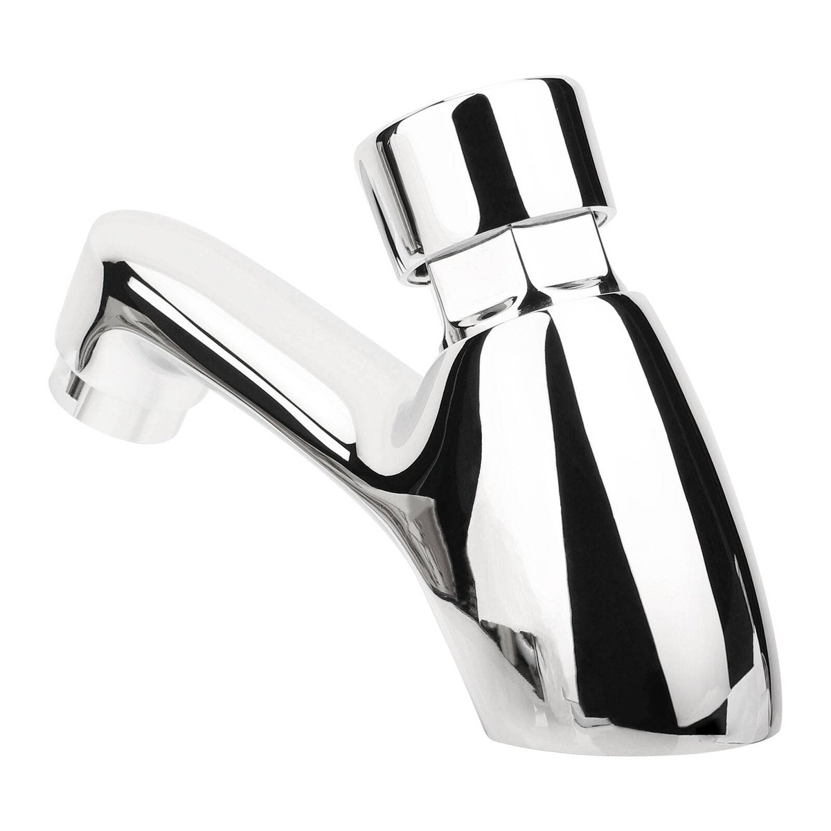 Shaw Mason Chrome Timed Push Button Basin Pillar Tap - 7 Sec Flow - 165mm x 155mm - SuperSaverAU - view 4