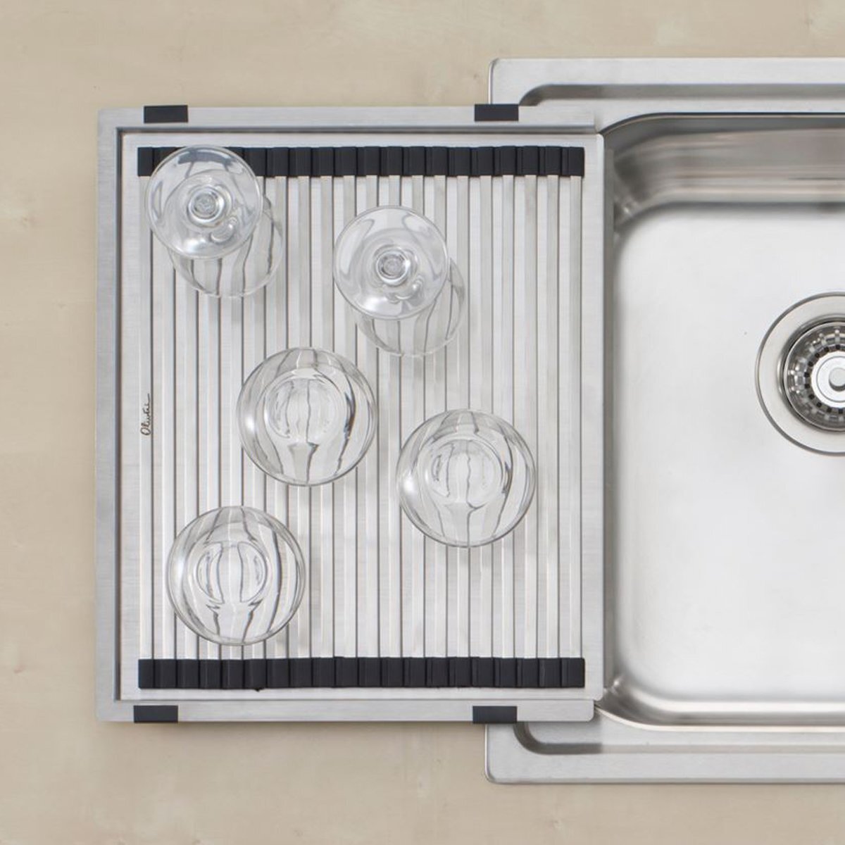 Oliveri bench top drainer set - Stainless Steel, protects benchtop when draining or defrosting - ACP110