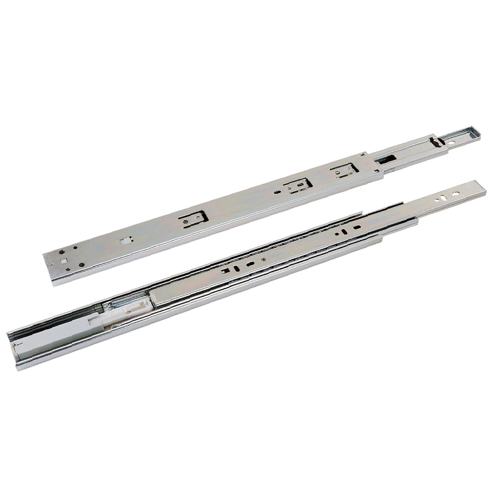 Goliath Push To Open Drawer Slide Pair 600mm Zinc Plated Steel, 45kg Load, 2 Pack