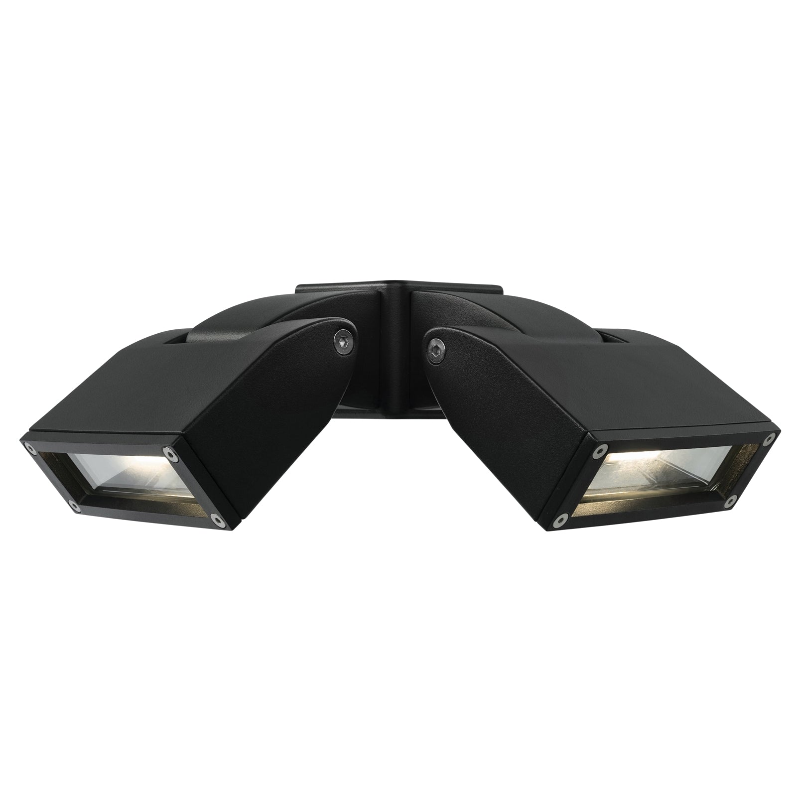 Brilliant Nighthawk 24W Twin LED Flood Light Weather-Resistant Outdoor Black 20853/06