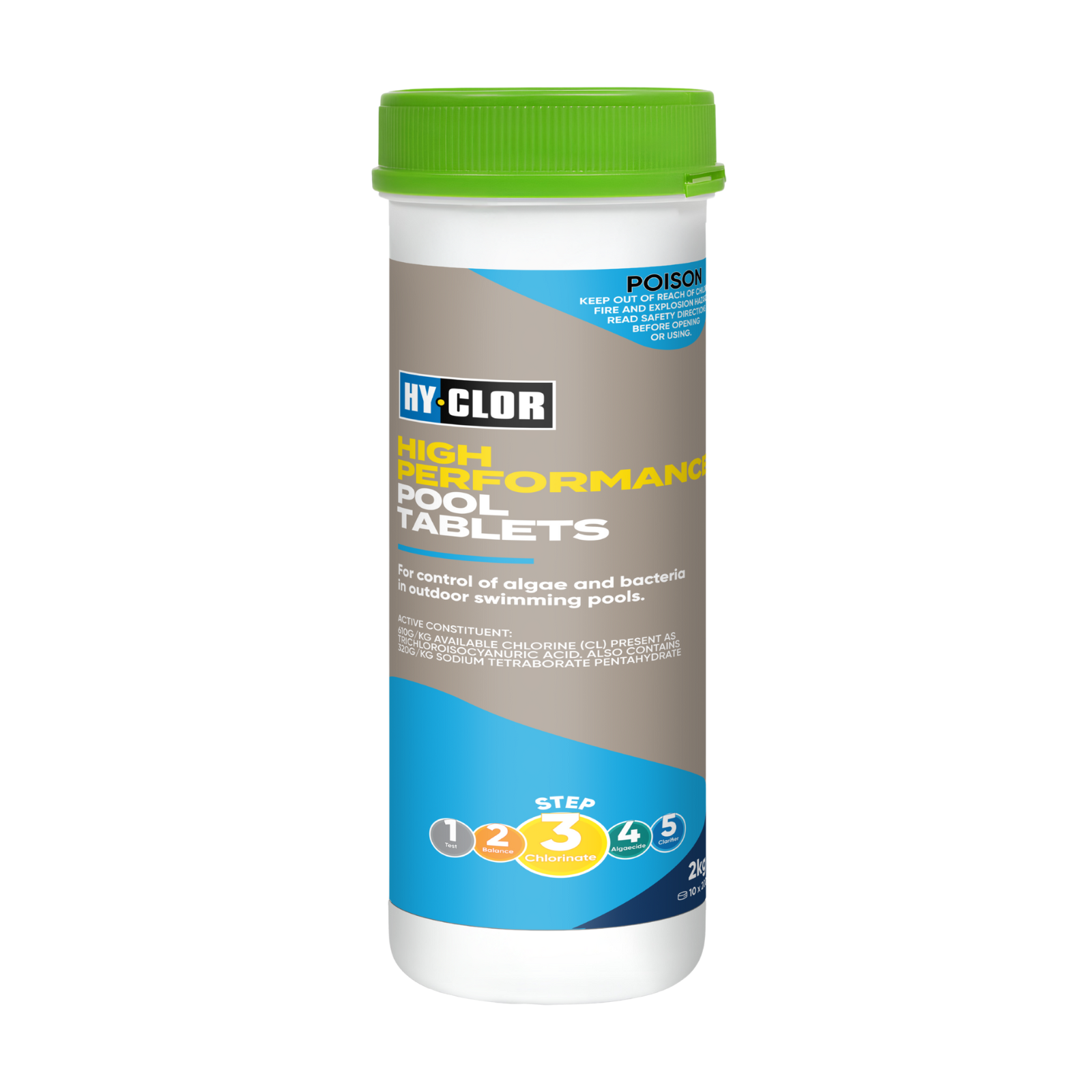 Hy-Clor 2kg High Performance Pool Chlorine Tablets