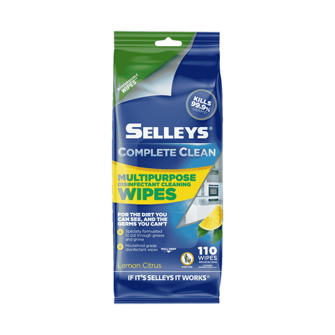 Selleys Complete Clean Biodegradable Multipurpose Disinfectant Wipes - 110 Pack