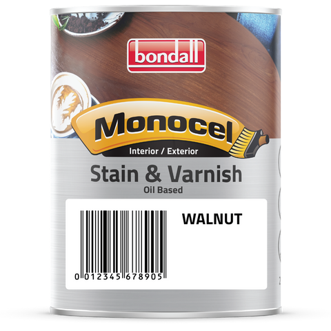 Bondall Monocel Stain and Varnish - 250ml - Polyurethane - Walnut - SuperSaverAU - view 1