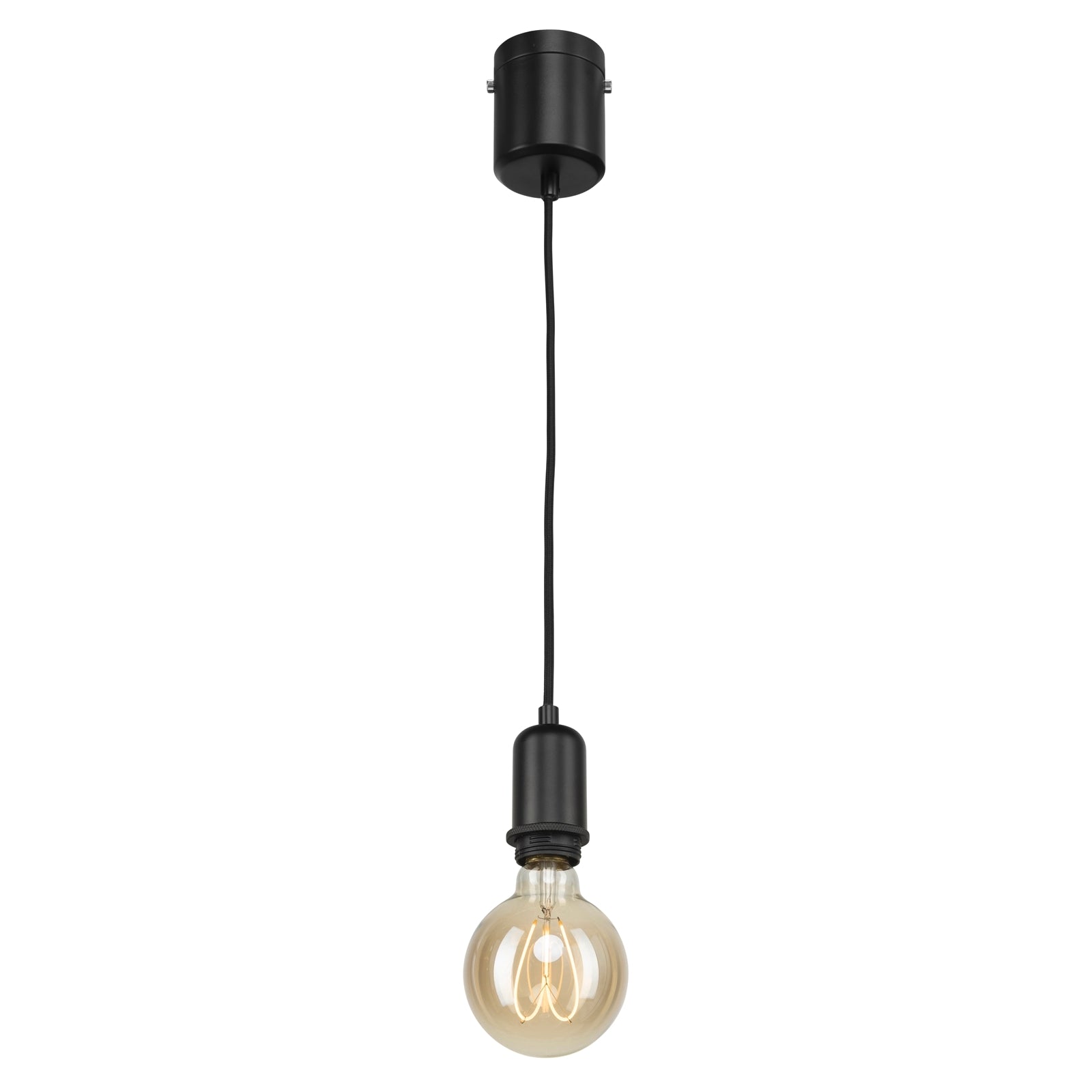 Brilliant Lighting Maggie Matt Black Plug-In DIY Suspension Pendant E27 21395/06