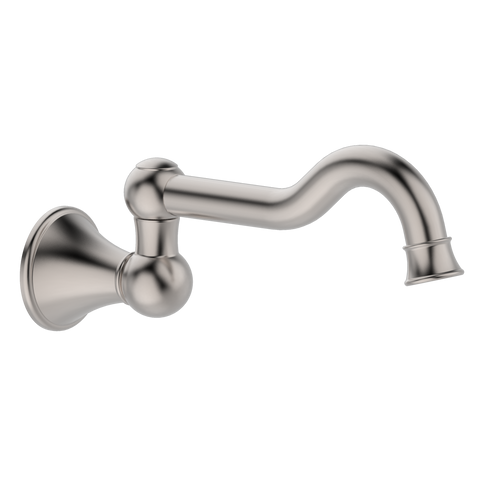 Mondella Maestro Classic Swivel Bath Spout 243mm Brushed Nickel Lead Free Brass 6L/min 5 Star WELS