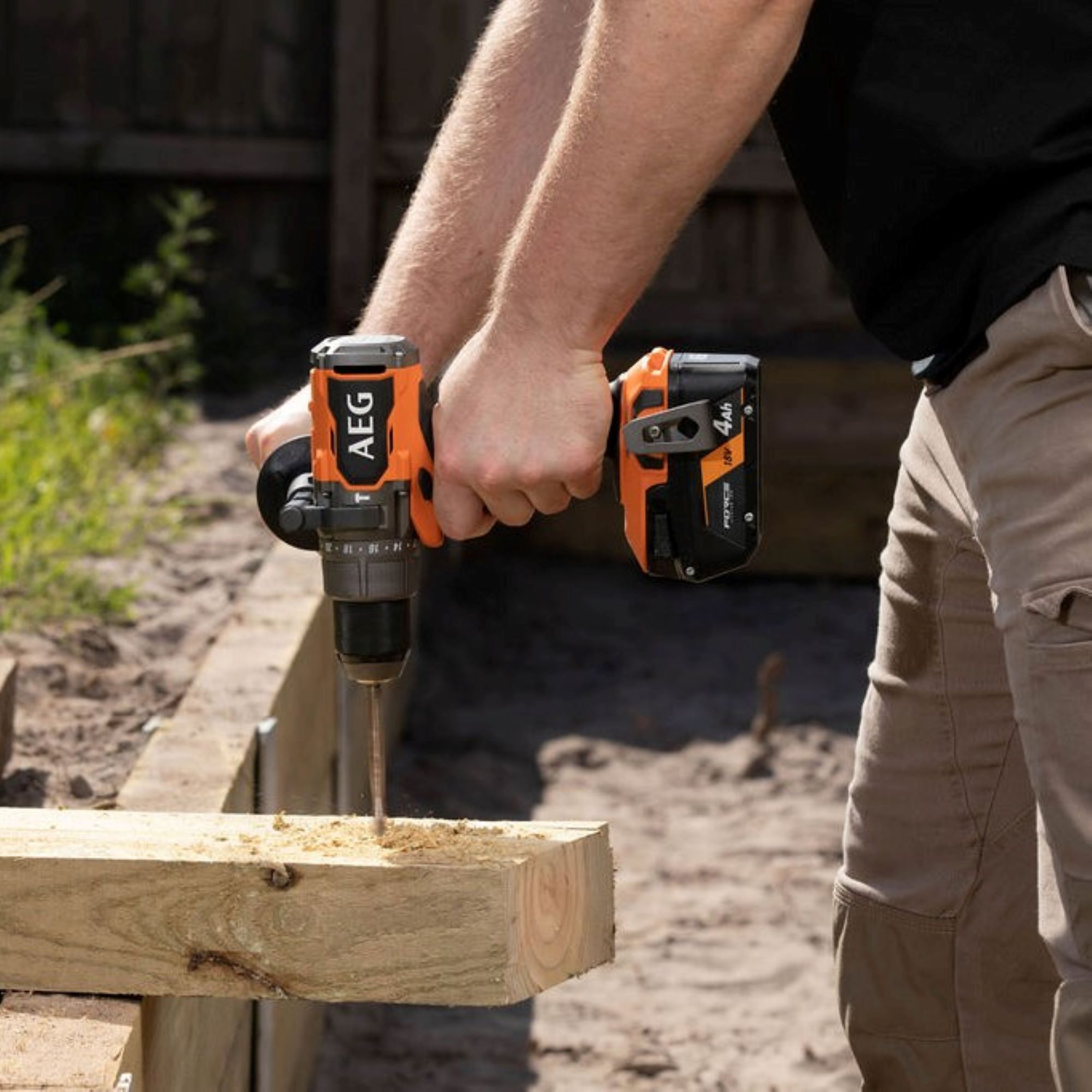 AEG 18V 4.0Ah 2-Piece Brushless FORCE Combo Kit with Hammer Drill A18X2BA142C