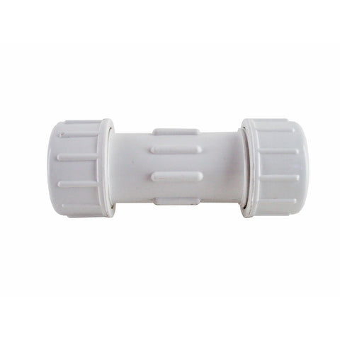 Holman 40mm PVC Compression Repair Coupling, Inline Connector, White
