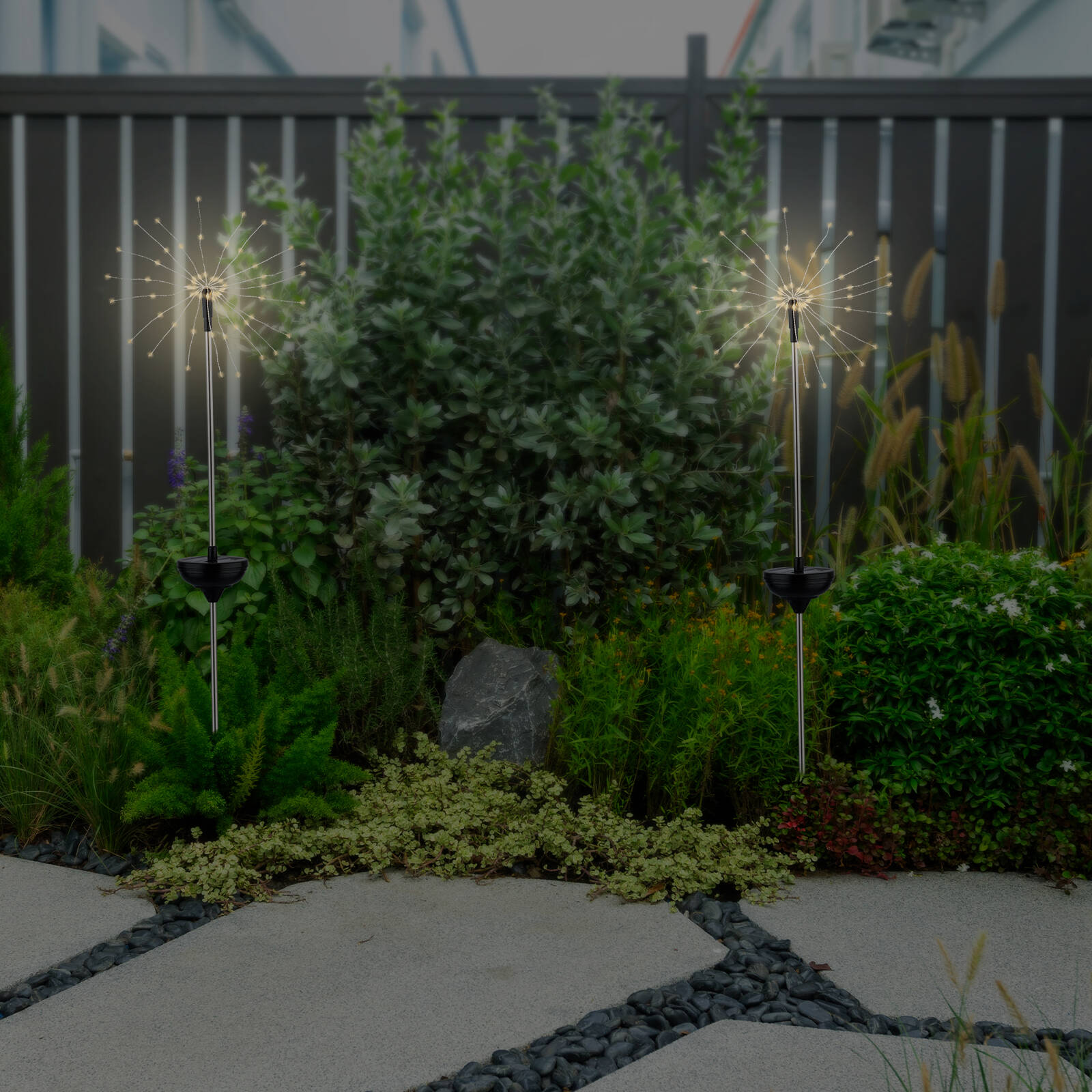 Arlec 60 Micro Warm White Solar LED Starburst Stake Light LVS305