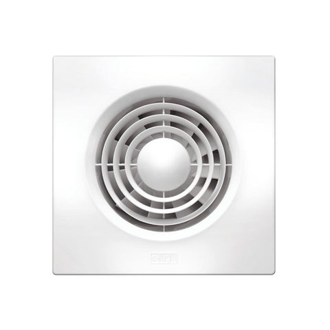 HPM 100mm Square Slimline Wall Exhaust Fan - Plastic - Strong Air Extraction - SuperSaverAU - view 1