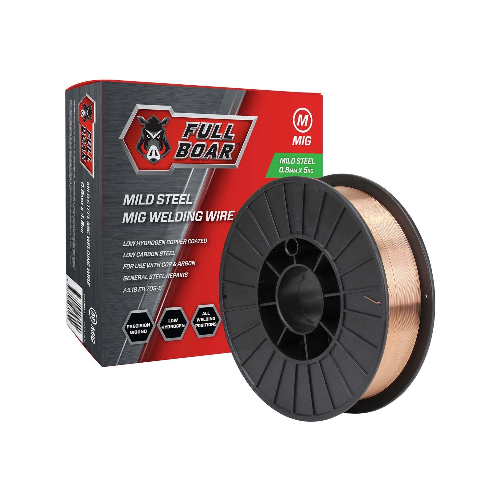 Full Boar 0.8mm 5.0kg Mild Steel MIG Wire
