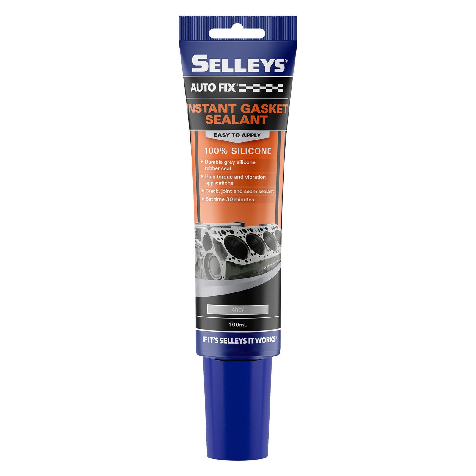 Selleys Autofix Instant Gasket 100ml Grey RTV Silicone Rubber