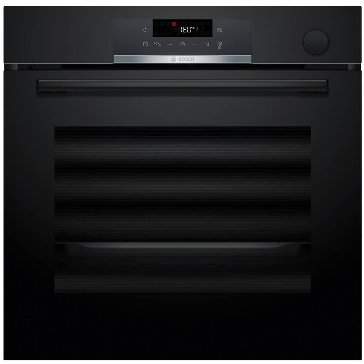 Bosch 60cm Pyrolytic Built-in Oven with Steam Function - 71L Black - 3D HotAir - HRG572EB3A