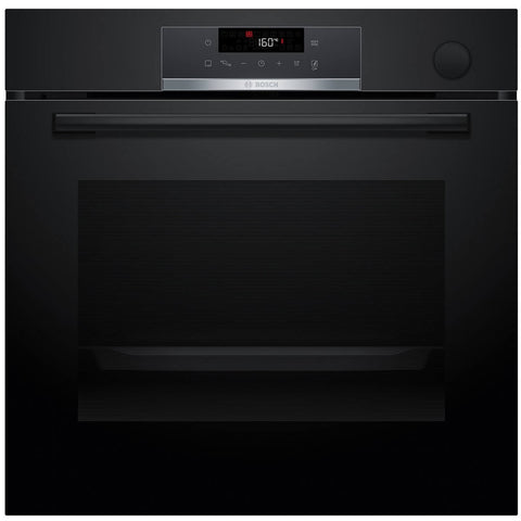 Bosch 60cm Pyrolytic Built-in Oven with Steam Function - 71L Black - 3D HotAir - HRG572EB3A