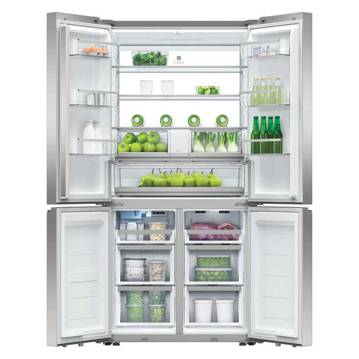 Fisher & Paykel Series 7 690L Quad Door Fridge - Stainless Steel - Ice and Water - RF730QNUVX1