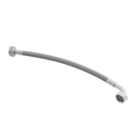 EnduraSeal 300mm Silver Flexible Braided Bent Elbow Water Connector 500kPa