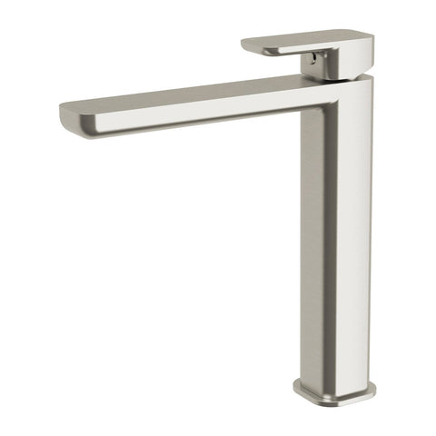 Mondella Brushed Nickel Overture Tall Basin Mixer 204mm - Lead Free - Durable - SuperSaverAU - view 1