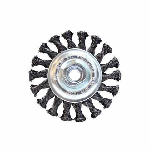 Craftright 100mm Twistknot Wheel Brush - HD Steel Wire - M14 Thread - SuperSaverAU - view 1