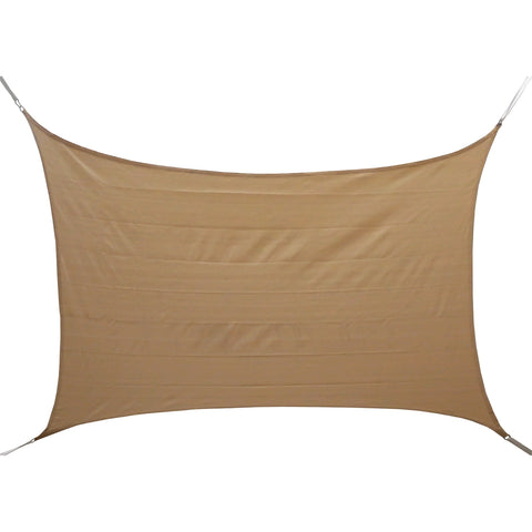 Marquee 3 x 5m Beige Rectangular Shade Sail - HDPE 93% UV Block