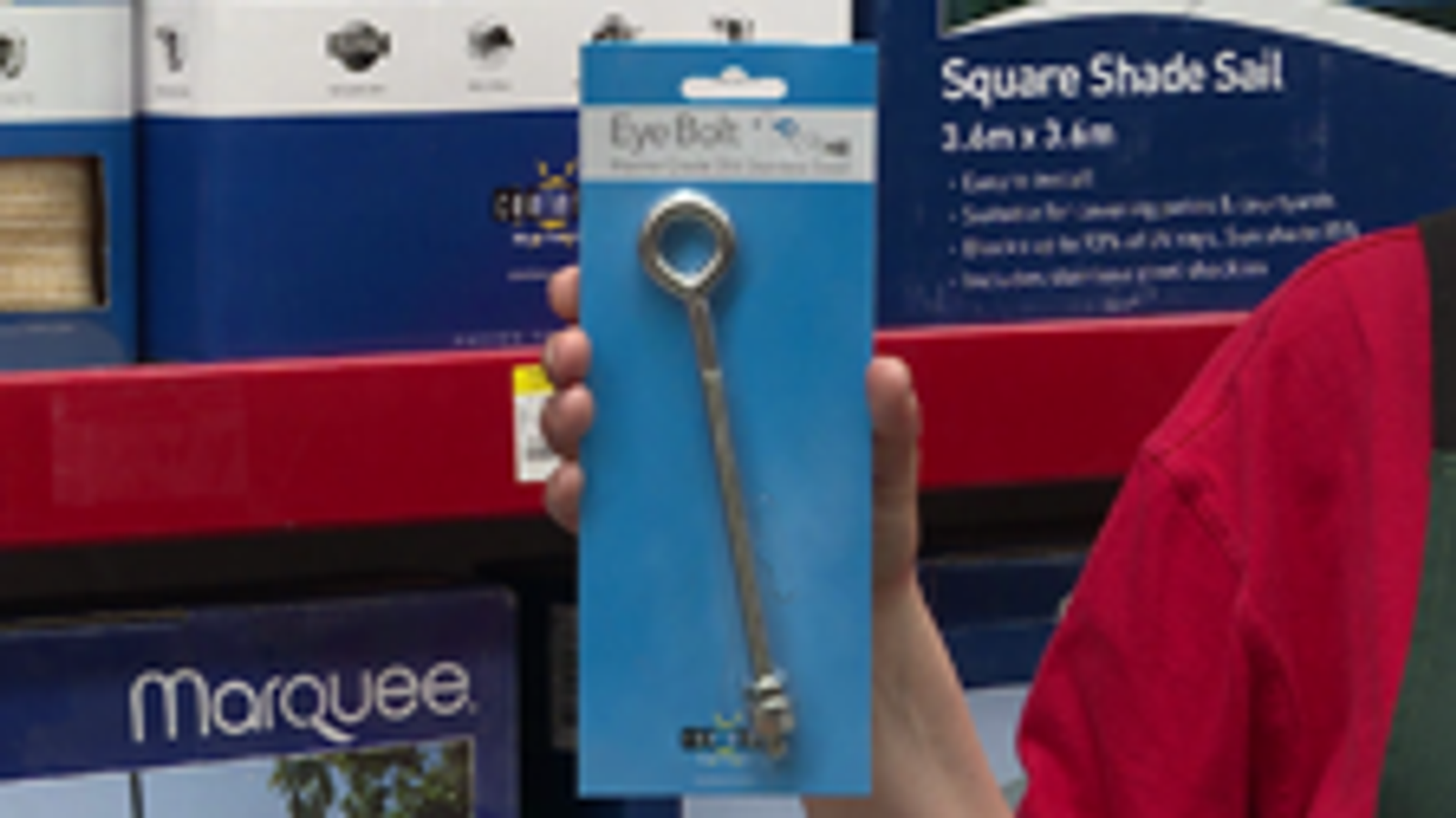 Coolaroo Shade Sail Eye Bolt - 30mm Marine Grade 316 Stainless Steel