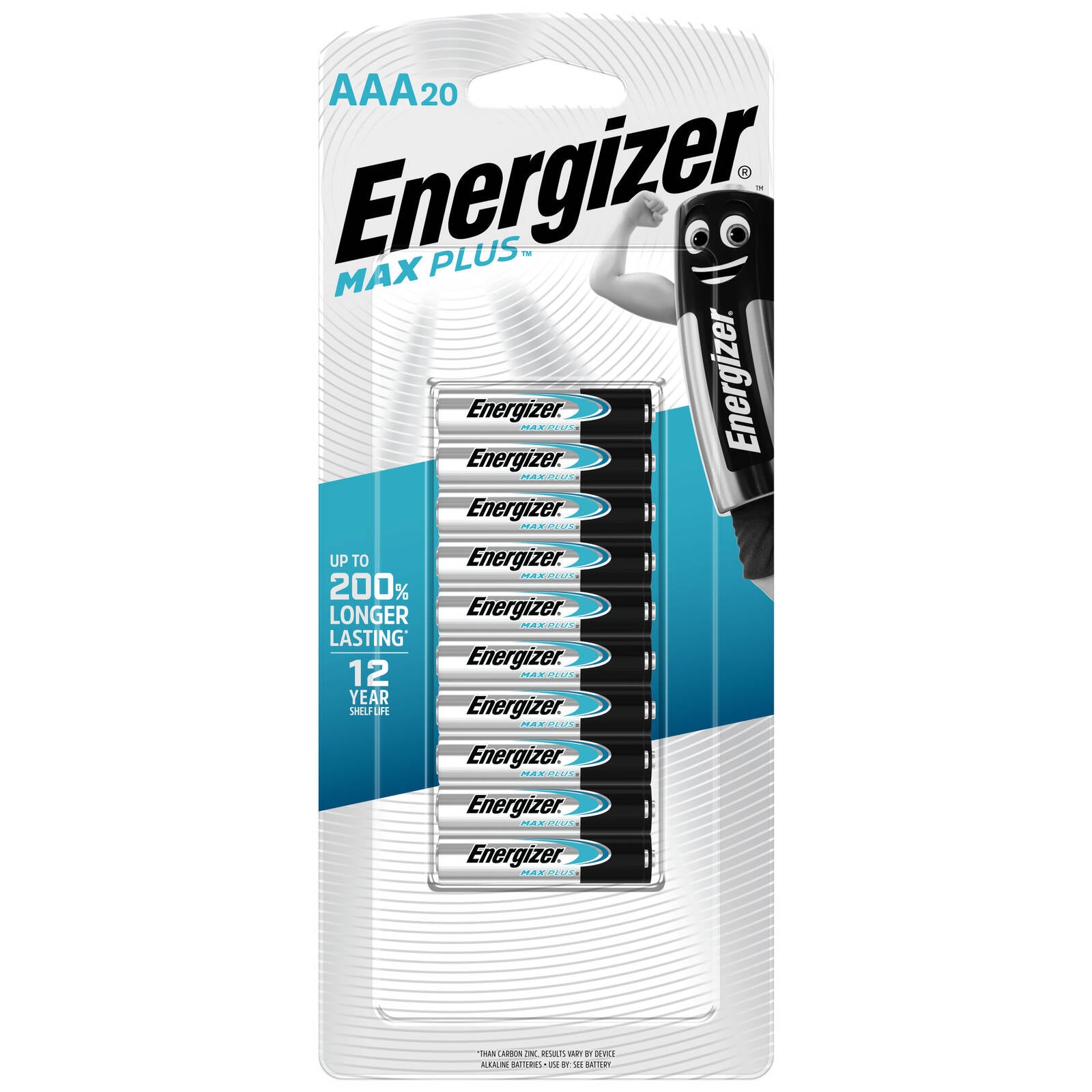 Energizer Max Plus AAA Alkaline Batteries 20 Pack