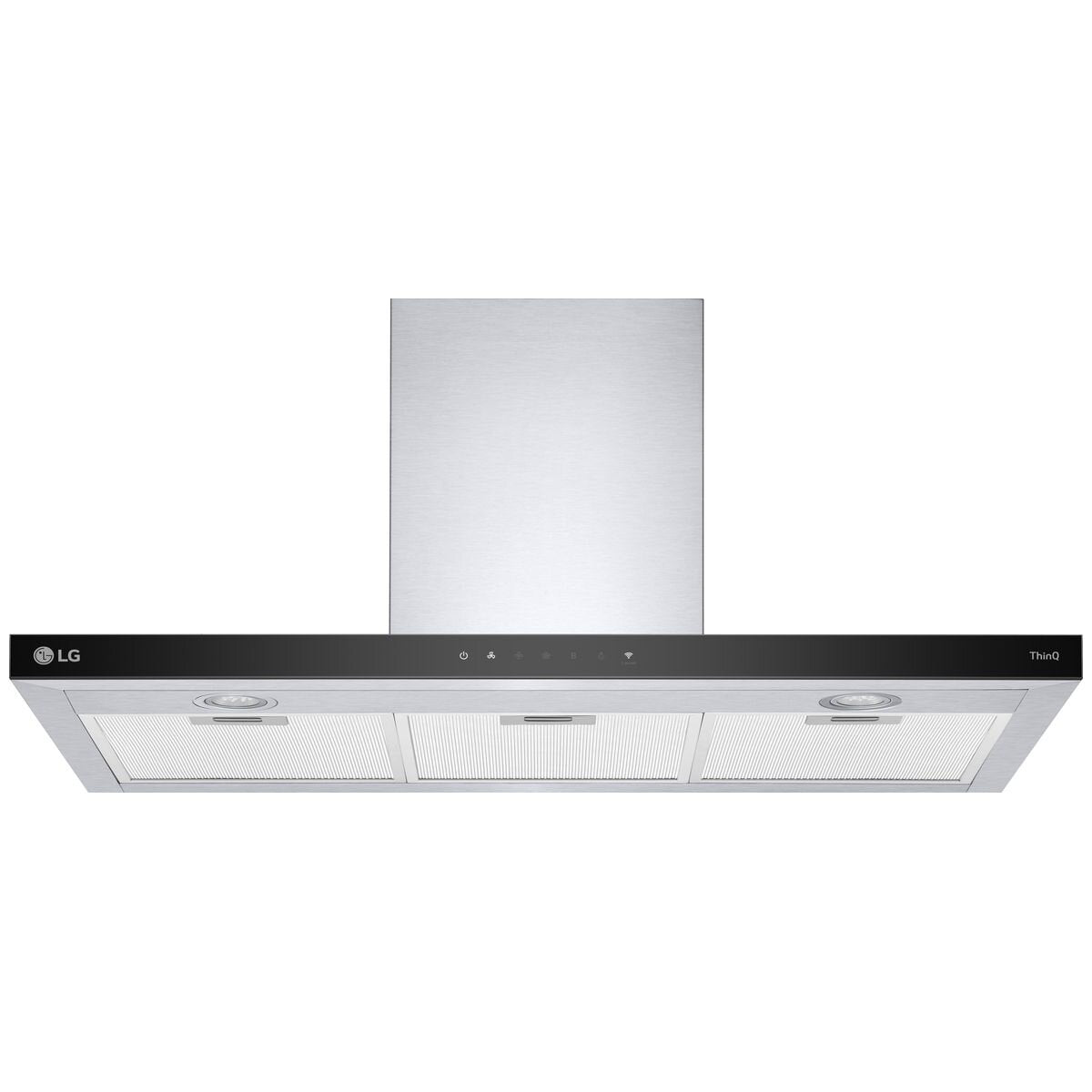LG 90cm Series 7 canopy range hood - stainless steel, ThinQ app control, 830m³/h, 4 speeds - BWH907T3S