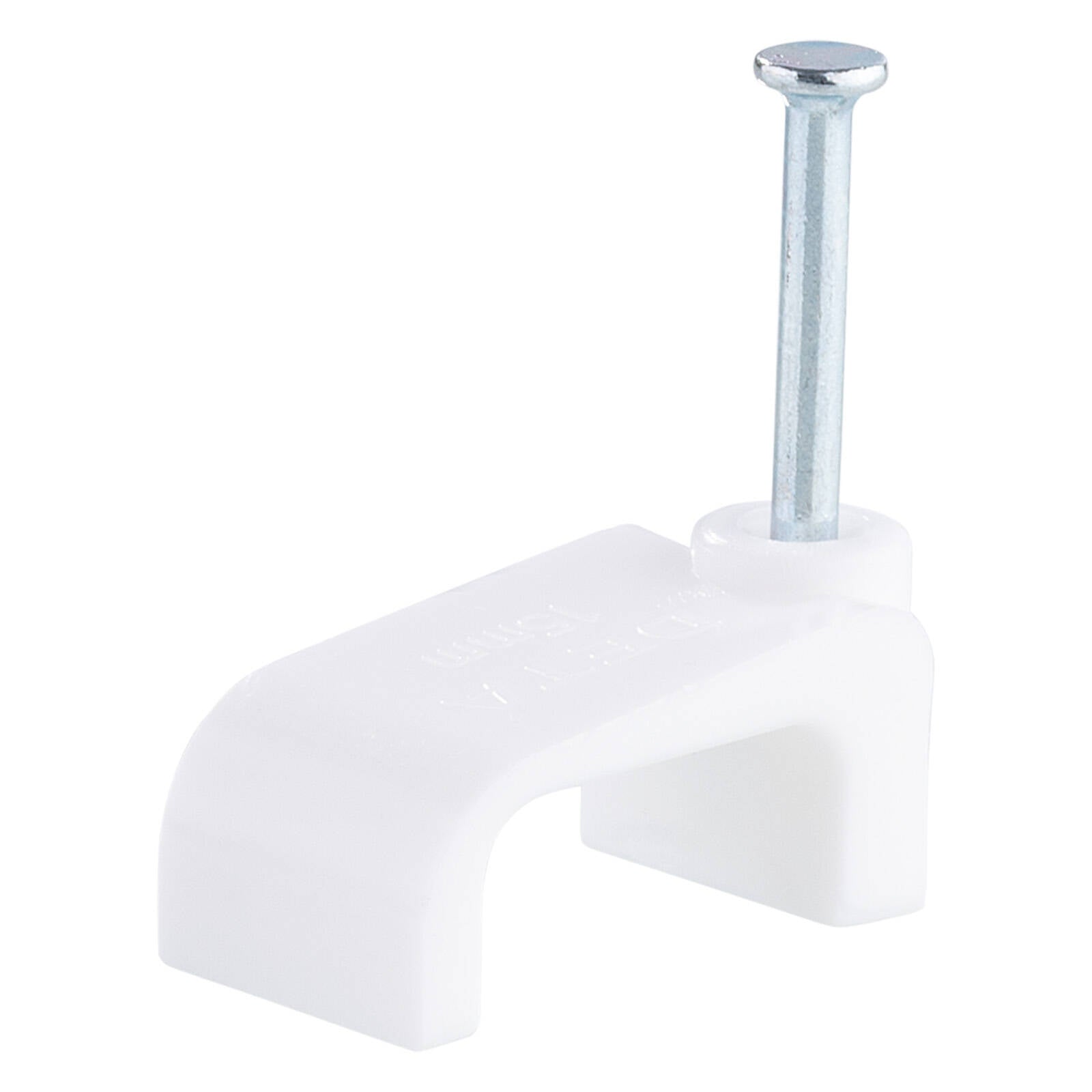 DETA 15mm White Flat Cable Clips Plastic 20 Pack