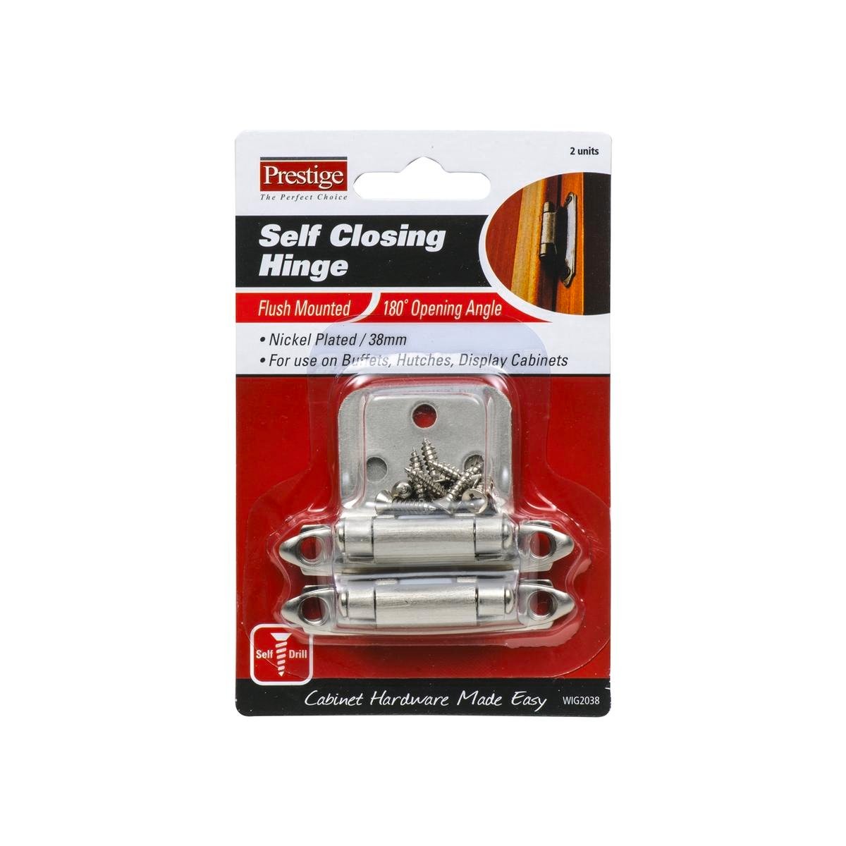 Prestige Flush Self Closing Hinge - 38mm - Steel - Antique Finish - SuperSaverAU - view 1