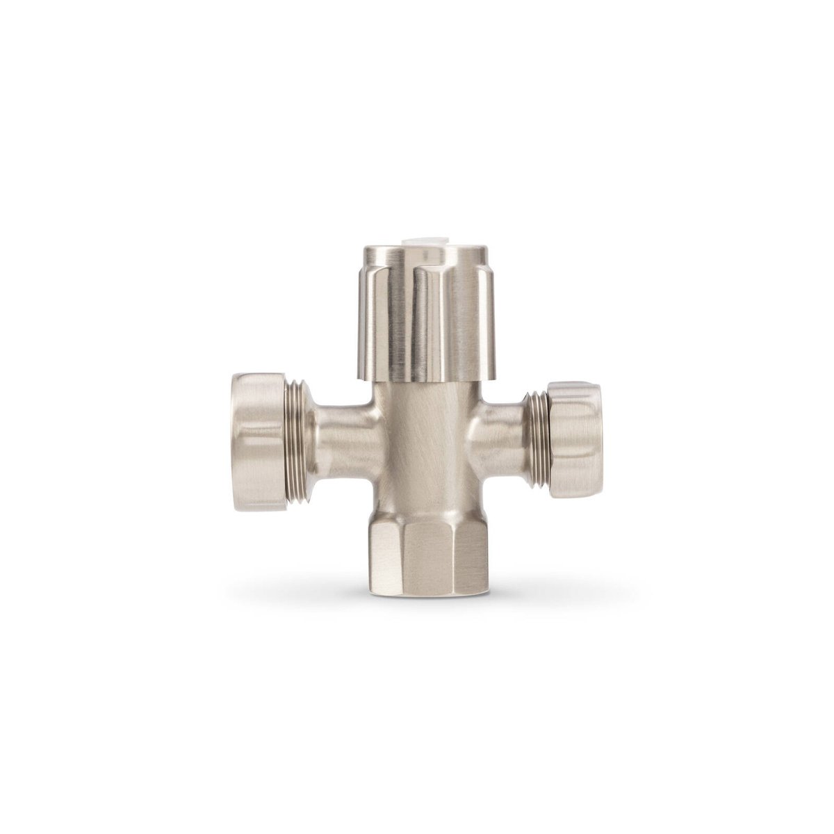 Brasshards 2 Way Under Sink Valve 20mm x 15mm - Brushed Nickel - Lead Free - SuperSaverAU - view 2