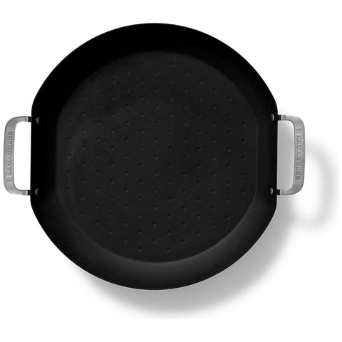 Kamado Joe Karbon Steel paella pan - pre-seasoned carbon steel with dimpled base, black - KJ15124722