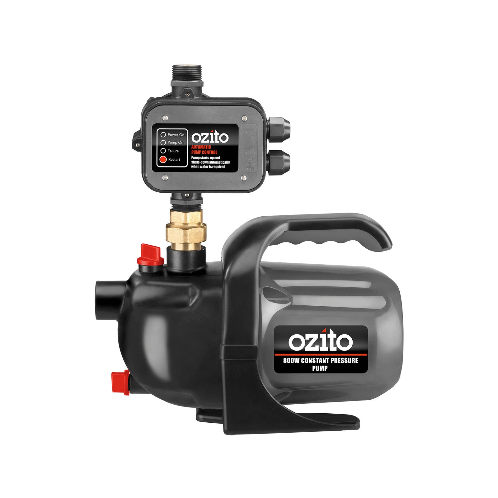Ozito 800W Constant Pressure Pump Self-Priming IPX4 240V CPPAS-800
