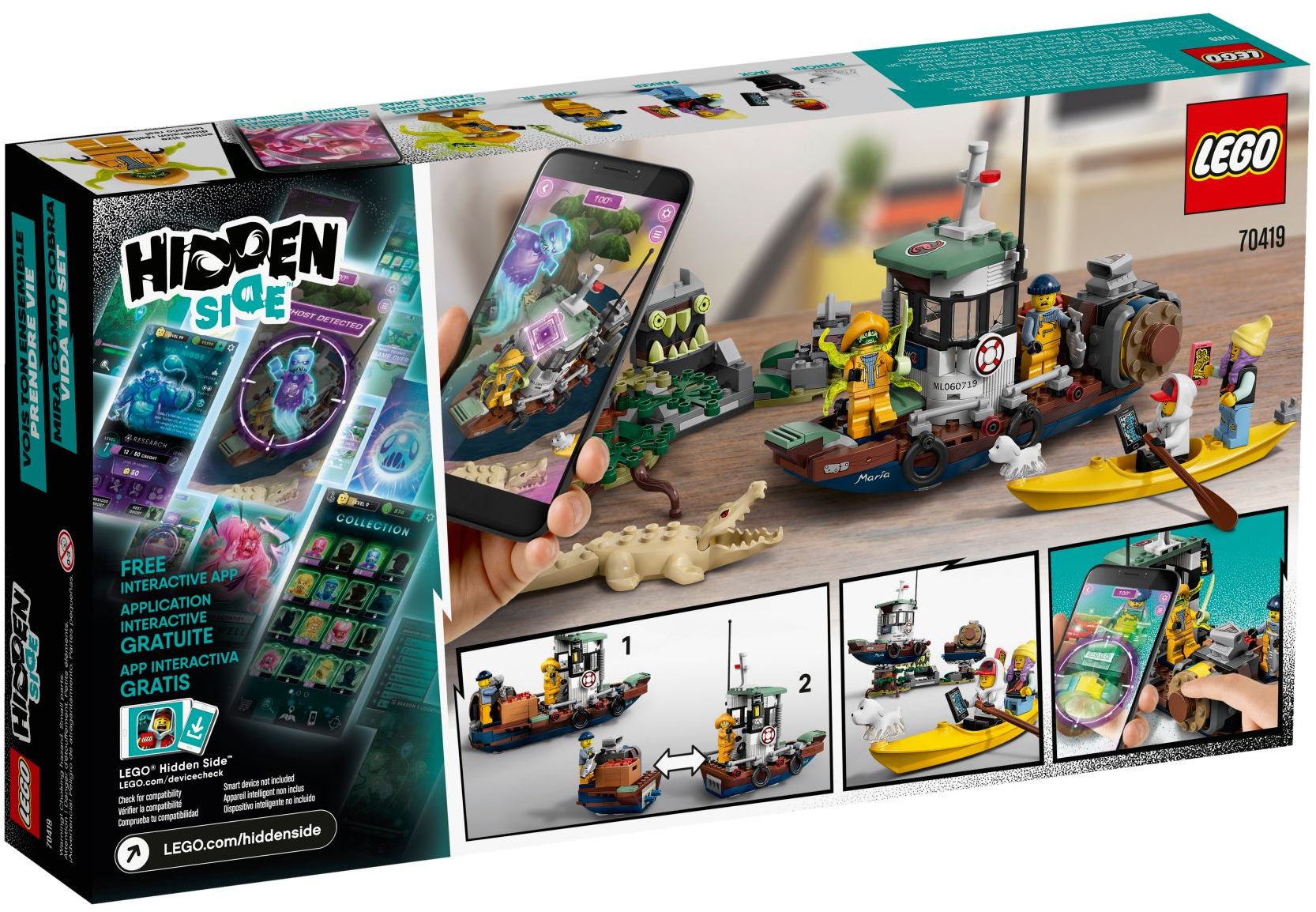 LEGO 70419 Hidden Side Wrecked Shrimp Boat AR Playset - SuperSaverAU - view 3