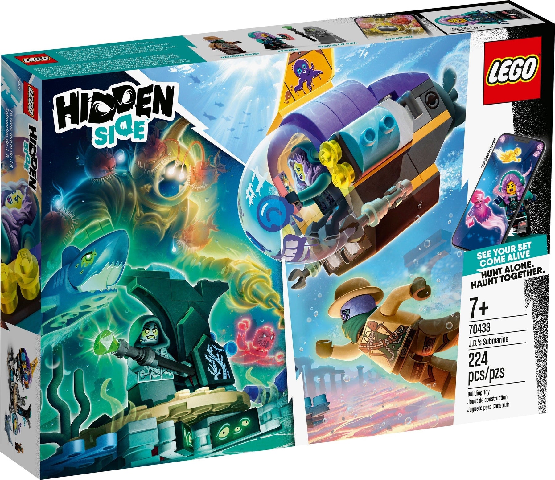 LEGO 70433 J.B.'s Submarine: Hidden Side AR Deep Sea Playset - SuperSaverAU - view 1