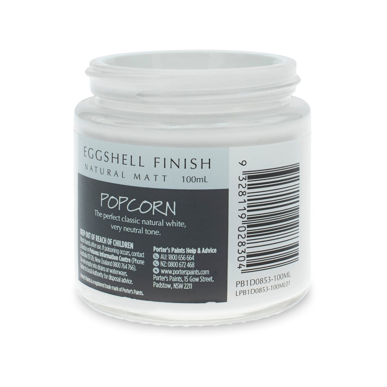Porter's 100ml Popcorn Eggshell Broadwall Washable Paint Sample