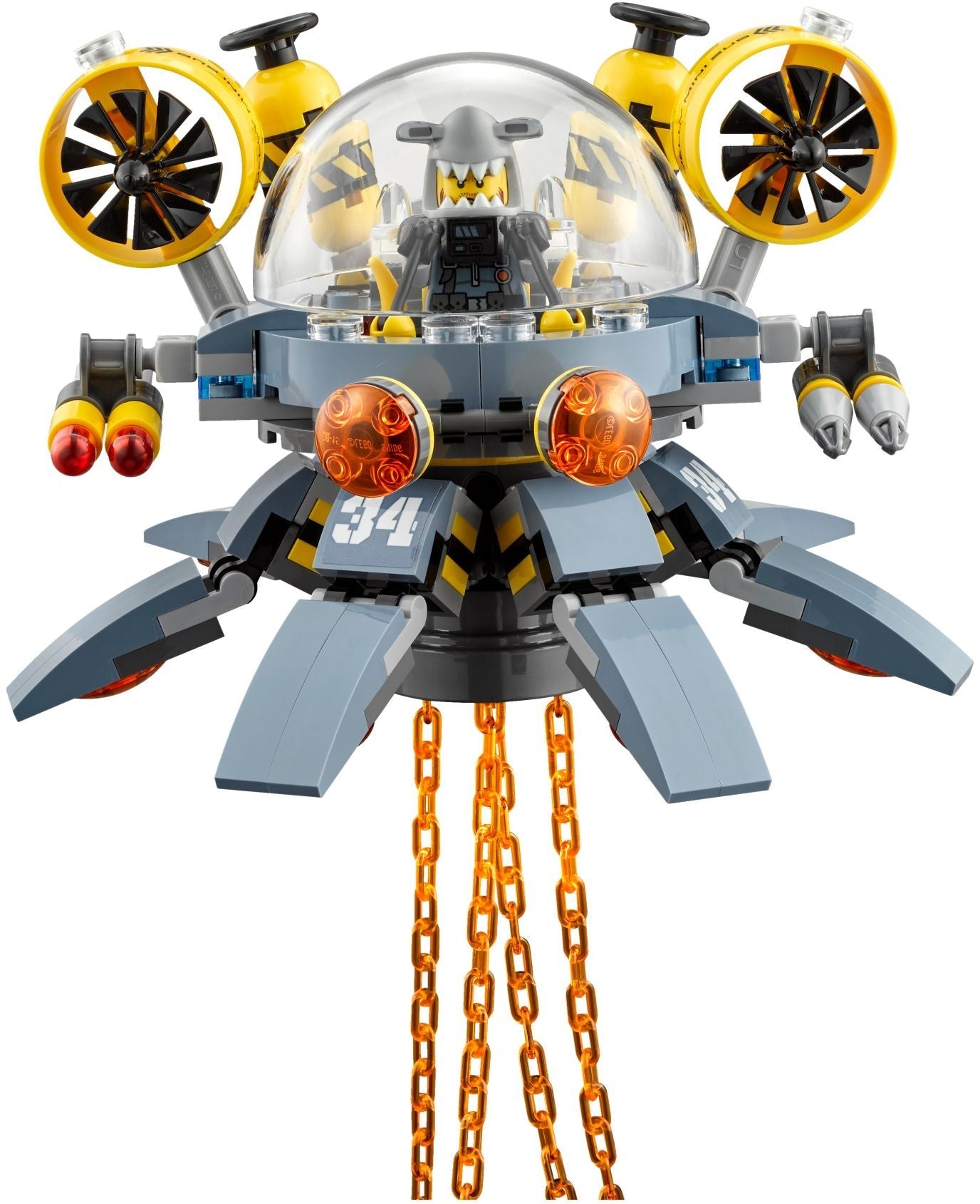 LEGO 70610 Flying Jelly Sub: NINJAGO Movie Jay vs. Shark Army - SuperSaverAU - view 4