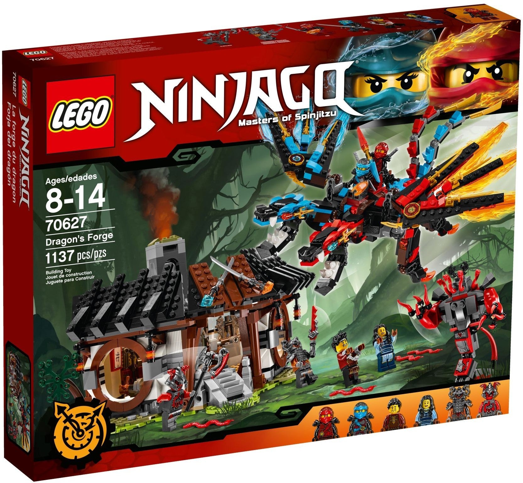 LEGO 70627 NINJAGO Dragon's Forge: Rescue from Vermillion! - SuperSaverAU - view 1