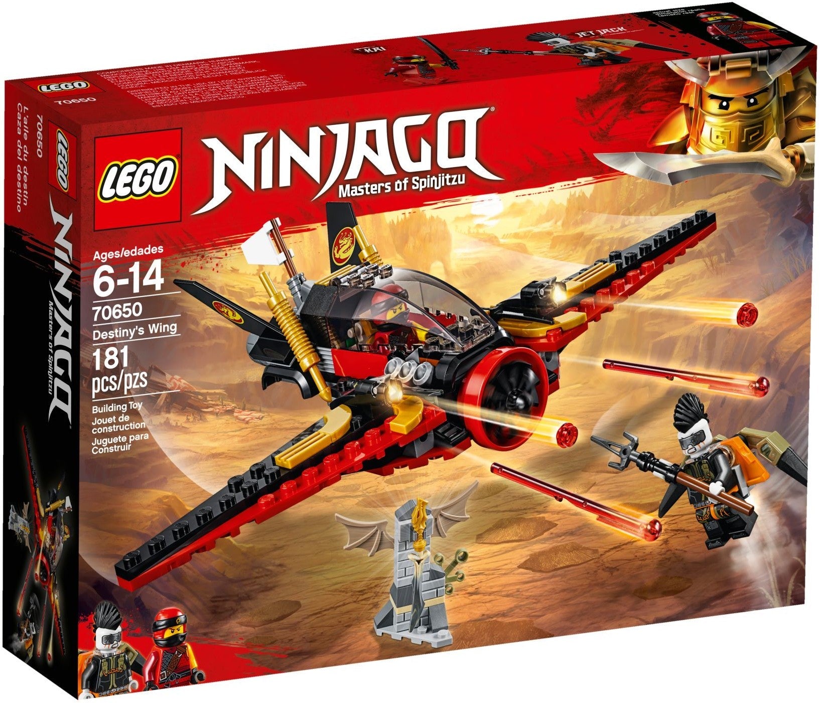 LEGO 70650 Destiny's Wing: Kai's Ninja Jet Fighter Plane - SuperSaverAU - view 1