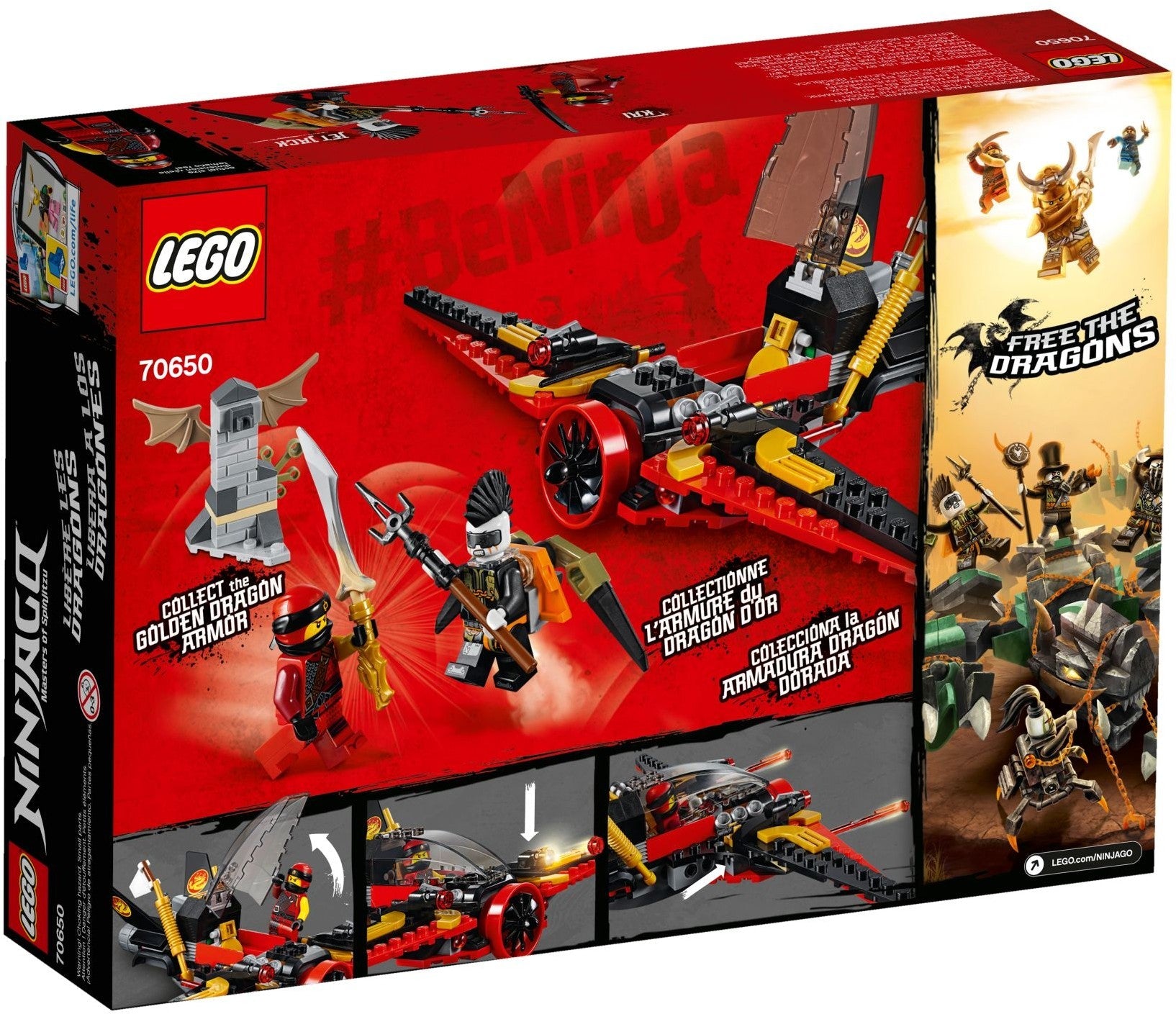 LEGO 70650 Destiny's Wing: Kai's Ninja Jet Fighter Plane - SuperSaverAU - view 4