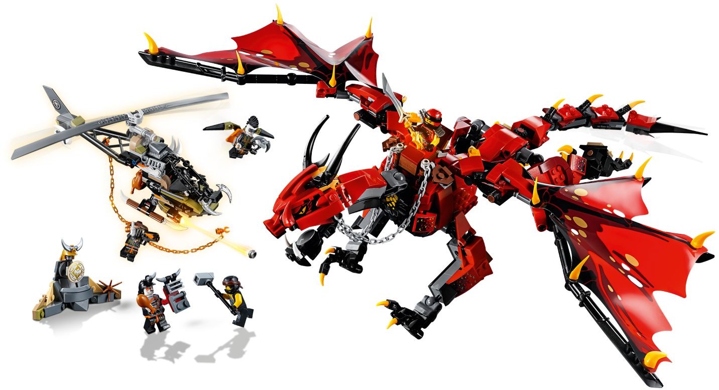 LEGO 70653 Firstbourne Dragon & HunterCopter - NINJAGO Set - SuperSaverAU - view 2