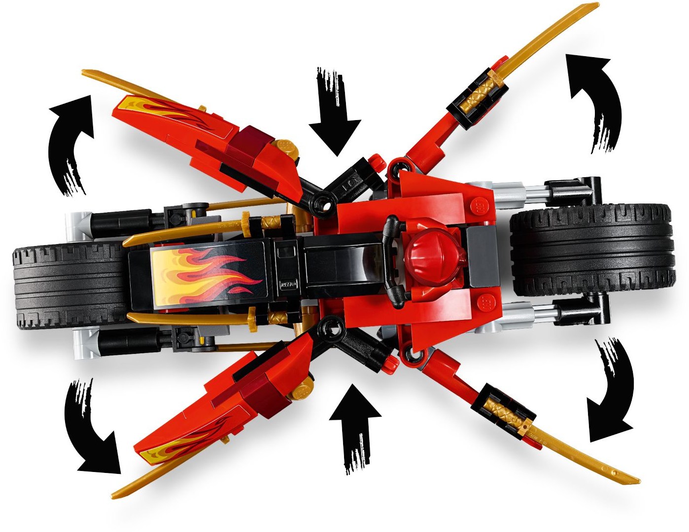 LEGO 70667 Kai's Blade Cycle & Zane's Snowmobile NINJAGO Set - SuperSaverAU - view 3