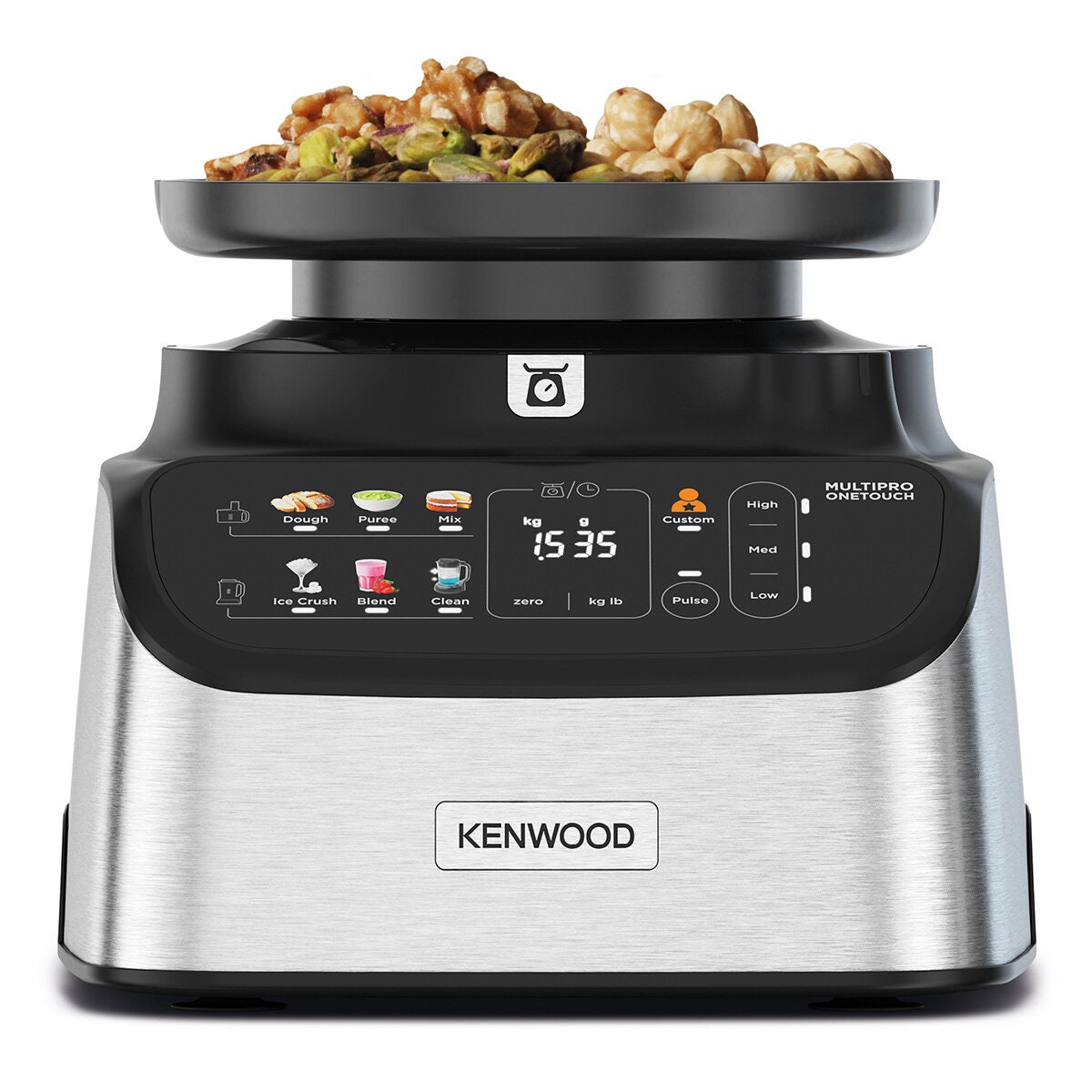 Kenwood MultiPro One Touch food processor and blender - 1000W, EasyWeigh scales, ice crush - FDM73480SS