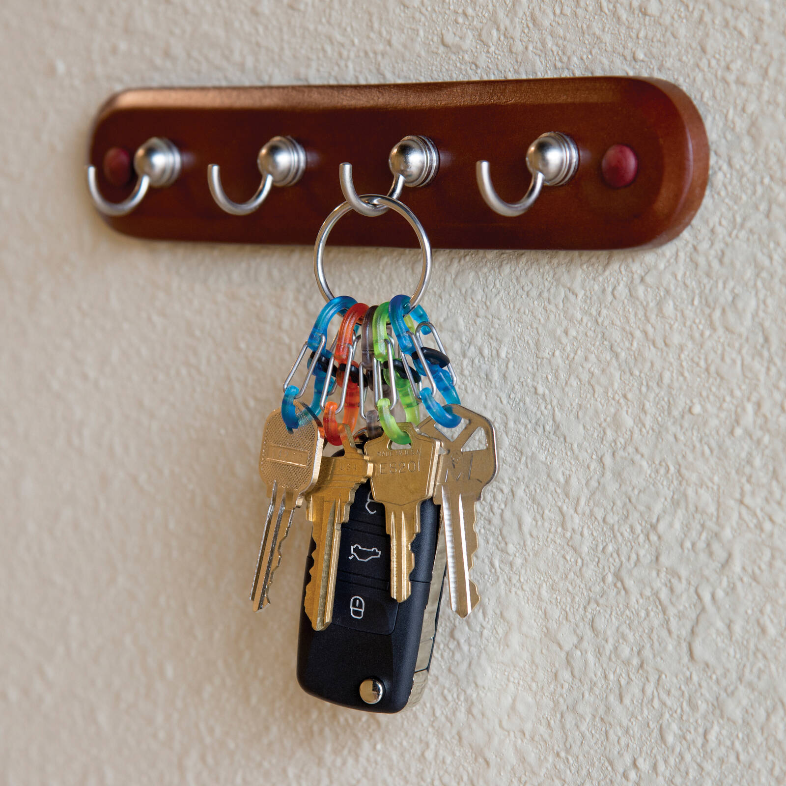 Nite Ize S-Biner Locker Key Ring, 62 x 42mm, Stainless Steel with MicroLocks