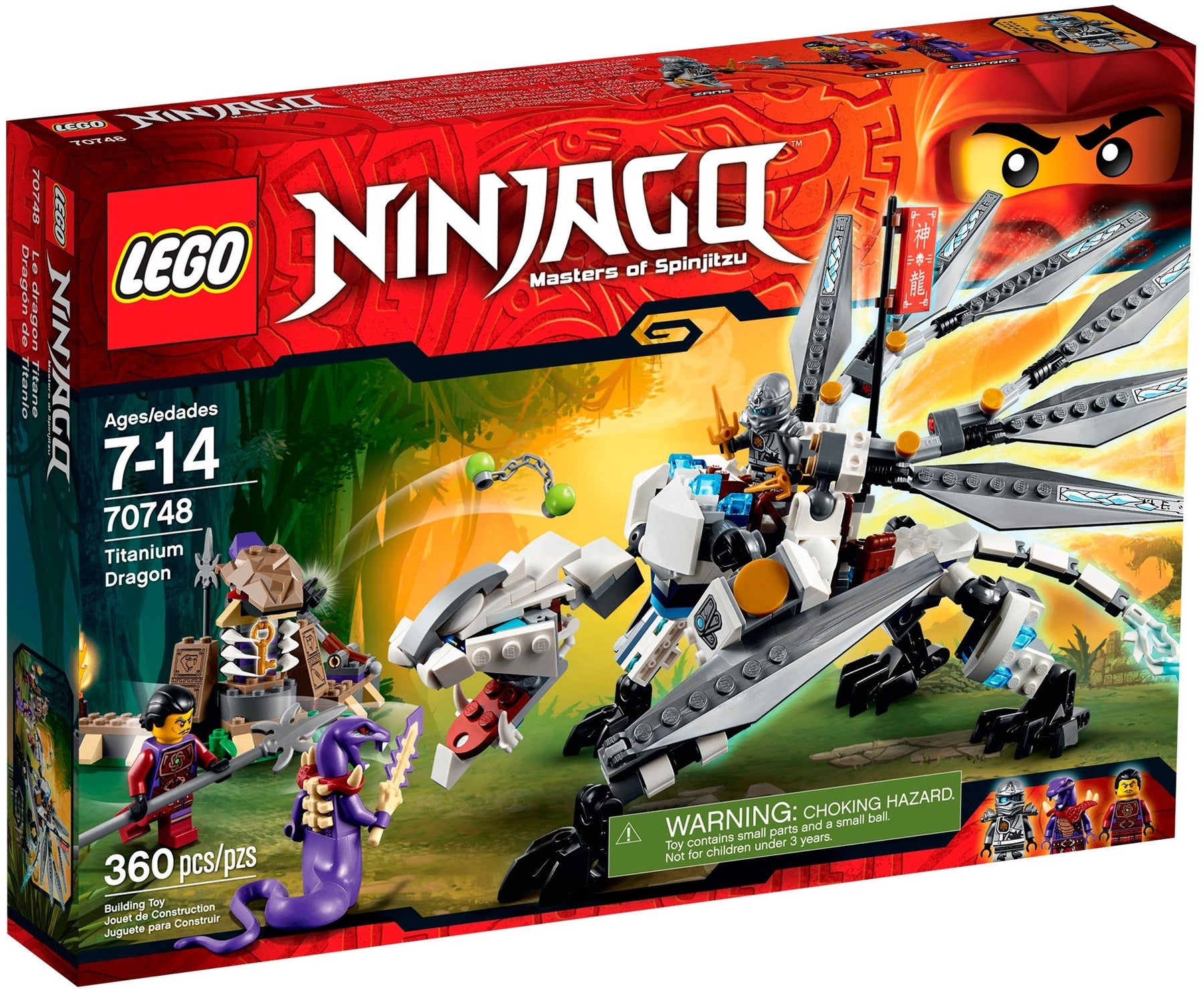 LEGO 70748 Titanium Dragon: Ninja Zane vs. Anacondrai - SuperSaverAU - view 1