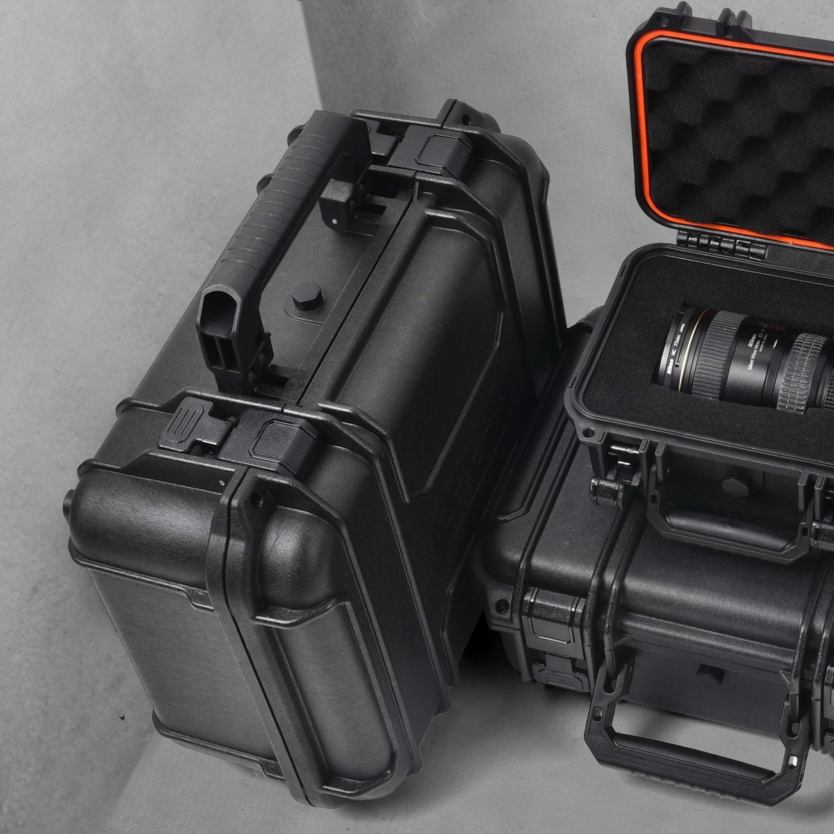 Tactix Tough Case in Black - Large, IP65 Water & Dust Resistant Storage Case