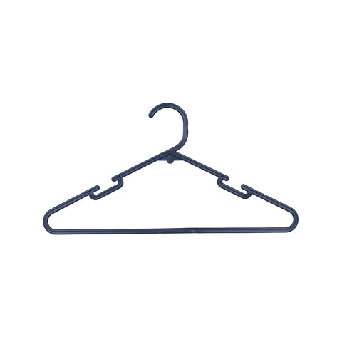 All Set Black Plastic Clothes Hanger 12 Pack - 385mm x 200mm - Anti-Slip Design - SuperSaverAU - view 1