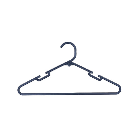 All Set Black Plastic Clothes Hangers - 12 Pack
