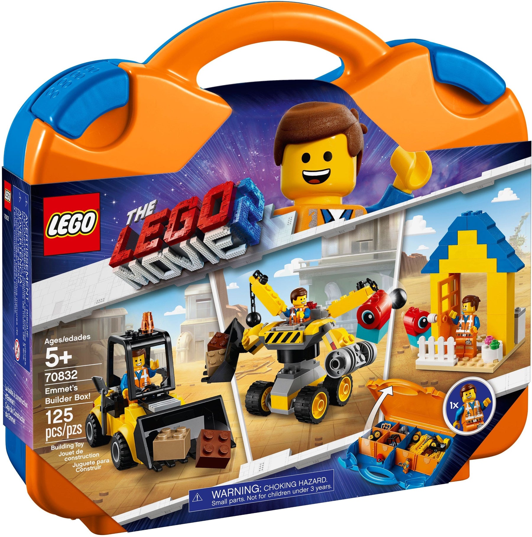 LEGO 70832 Emmet's 3-in-1 Builder Box! Digger, House & Mech - SuperSaverAU - view 1