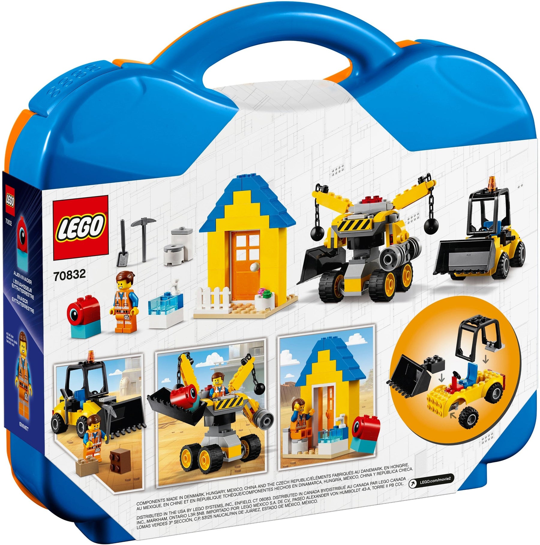 LEGO 70832 Emmet's 3-in-1 Builder Box! Digger, House & Mech - SuperSaverAU - view 2